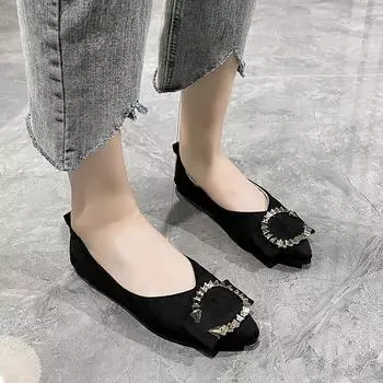 Fashion Women s Spring New Sexy Pointy Simple Solid Color Women s Shoes Elegant Party Party Dress Women s Flats Zapatos Mujer 35 бежевый