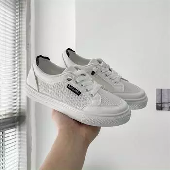 Модные женские туфли из вулканизированной кожи 2024 года, новые повседневные классические туфли из однотонной искусственной кожи, женские белые туфли, кроссовки zapatos de mujer 35 белый