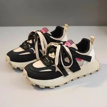 Модные женские кроссовки Vulcanize, новинка 2024 года, весна-осень, удобные дышащие кроссовки с толстой подошвой, повседневная модная женская обувь с увеличенным размером 35 хаки