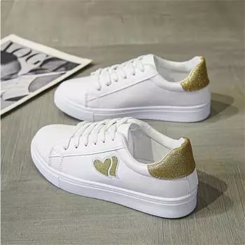 Fashion Women s Vulcanize Shoes New in Casual Classic Solid Color PU Leather Shoes female Casual White Shoes Sneakers 35