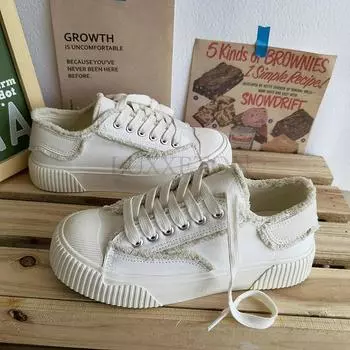 fashion Women s Vulcanized Shoes Spring and Autumn New Fashion Lace Up Low Top Casual Canvas Shoes Outdoor Walking Sports Shoes Slippers 35 чёрный