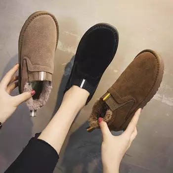 Модная женская зимняя обувь 2024 года, короткие зимние ботинки с флисовой подкладкой, утолщенные теплые ботильоны с резиновым голенищем для женщин 35 хаки