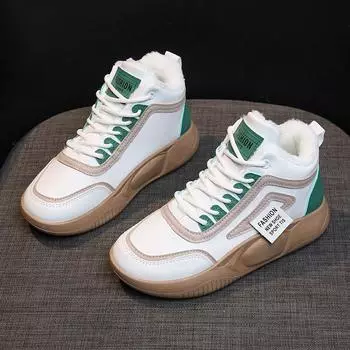 Fashion Women s Winter Shoes New Fashionable Sports Shoes Plush Warm Cotton Shoes Woman Casual Women s Winter Boots 35 зелёный