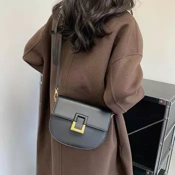 Fashion Women Saddle Bag Artificial Leather Handbags Shoulder Bag Small Flap Crossbody Bags for Women Messenger Bags Purse One Size белый