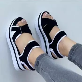 Fashion Women Sandals Lightweight Heels Sandals Summer Shoes For Women Wedge Sandal With Platform Sandalias Mujer Summer Footwear Female 36 розовый