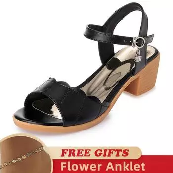 Модные женские сандалии, новые, из натуральной кожи, женские, с пряжкой, большие размеры, летние, женские, с открытым носком, римские туфли, женские сандалии 35 бежевый