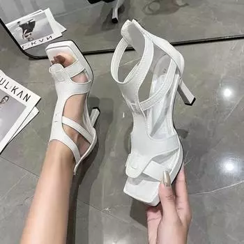 Fashion Women Sexy High Heels Sandals Female Platform Dress Party Shoes Summer Slippers Fashion New Pumps Mujer Zapatillas Slides 35 розовый