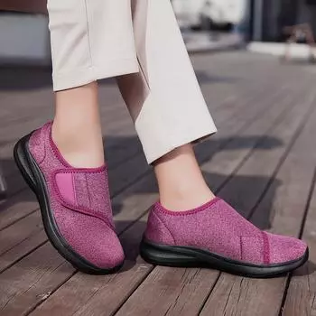 Fashion Women Shoes Mesh Running Breathable Flat Sports Fitness Lightweight Outdoor Tennis Comfortable Casual Walking Shoes 35 малиновый