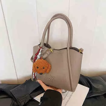 Модные женские маленькие сумки-ведра Классический дизайн с застежкой-защелкой из мягкой кожи Сумка через плечо Осенне-зимняя универсальная женская сумочка