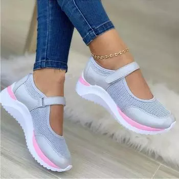 fashion Women Sneakers Lightweight Spring Summer Shoes Women Free Shipping Flat Shoes Zapatillas Mujer White Sports Shoes Female 2024 35 синий