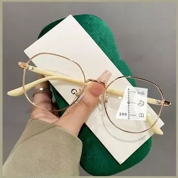 Модные женские стильные мультифокальные очки для чтения мужские сверхлегкие круглые очки для прогрессивной пресбиопии унисекс 0+1.0+4.0 2.5