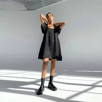 Модное женское летнее сексуальное платье с квадратным воротником чистого цвета, сексуальное женское милое платье, элегантное женское платье Vestidos для женщин S белый