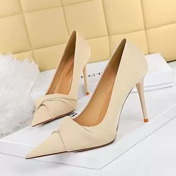 fashion Women Temperament Pumps Party Green Wedding Bridal Nightclub Party Grace Stiletto Heels Shallow Pointed 2024 New Black 3391-3 34(Foot22cm)