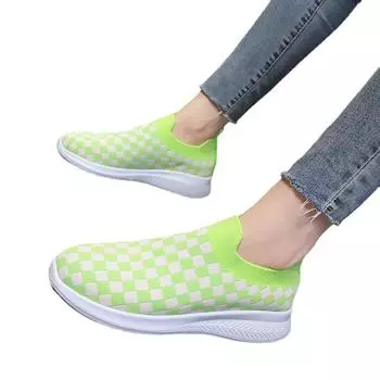 Fashion Women Vulcanized Shoes High Quality Women Sneakers Slip on Flats Shoes Women Loafers Plus Size 42 43 Walking Shoes 36 красный