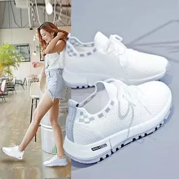 fashion Women Vulcanized Shoes Ultra Light Female Casual Shoes Breathable Women Sneakers Knitted The New Fashion Elegant Shoes for Women 36