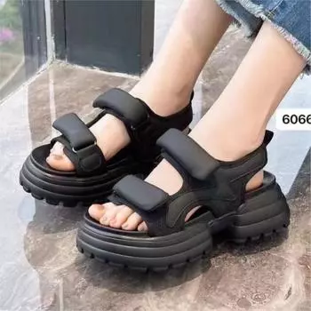 Fashion Women wear spring summer new all-in-one muffin sports beach platform sandals D644 35 белый
