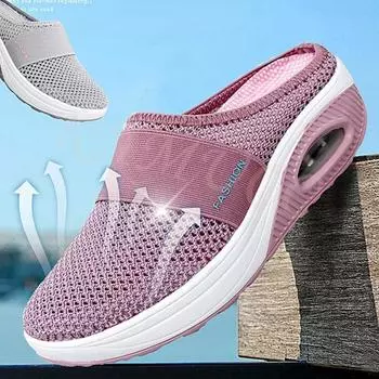 fashion Women Wedge Breathable Slippers 2024 Summer Anti-slip Premium Sandals Vintage Casual Female Platform Shoes Plus Size 43 Slides 35