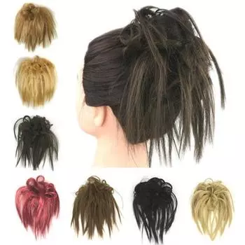 Модный женский парик с кудрявыми коготками на заколке-бутоне, искусственные волосы 2