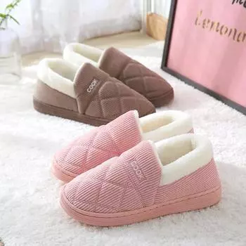 Модные женские зимние тапочки, бархатные зимние женские тапочки, домашняя обувь, повседневная женская мягкая удобная обувь, женская пушистая, сплошной белый плюш 5.5 красный