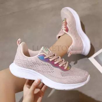 Fashion Womens Shoes Tenis Feminino Woman Designer Shoes Casual Summer Mesh Platform Shoes Zapatillas Mujer Basket Femme Women Sneakers 35 белый
