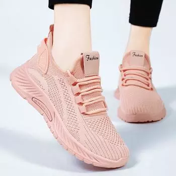 fashion Womens Sneakers Fall Fashion Slip on Walking Shoes Lady Casual Knit Breathable Flats Tennis Shoes 36