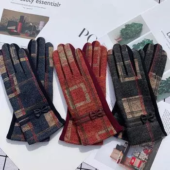 Fashion Woolen Glove, Versatile Clothing Gloves темно-зеленого