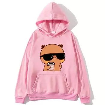 Модные и женские свитера с капюшоном BUBU Dudu Printed Cartoon Kawai Harajuku Осень/Зима Трэвис Скотт S