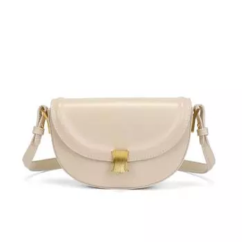 Fashionable and Casual Saddle Bag, Niche Single-shoulder Bag, Semi-round Crossbody Women s Bag, Light Luxury and Simple Underarm Bag