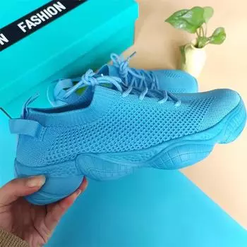 Fashionable and comfortable women s shoes seasonal casual wear thick soled sports shoes breathable mesh enhanced cushioning 35 чёрный