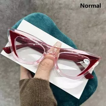 Fashionable and Individual Photochromic Eagle-eye Reading Glasses Popular Women Men Anti-Blue Light Eyeglasses 0 To +4.0 0