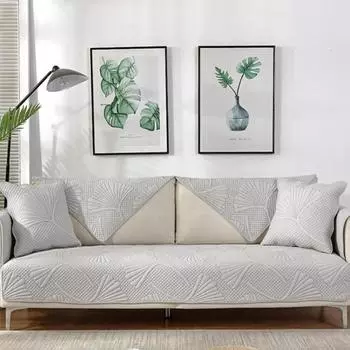 Fashionable And Simple Double-Faced Pure Cotton Sofa Cushion Four All Season universal Anti Slip And Dustproof Sofa Cushion 70x70