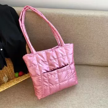 Fashionable Autumn Large Capacity Student Class Bag for Women Korean Style Casual Cotton Clothing Tote Bag Commuting Shoulder Bag