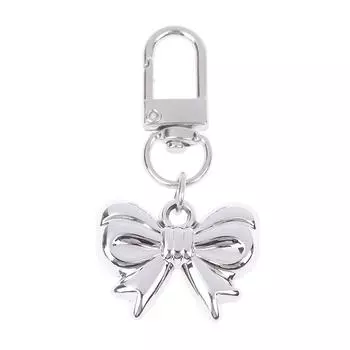 Модные брелки в форме банта, рюкзаки, подвески в виде банта, подвески-шармы, брелки своими руками, держатели ключей для девочек и женщин серебряный