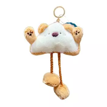 Fashionable Bread Pendant Keychain Cartoon Keyring Gift for Girls Perfect for Daily Use 2