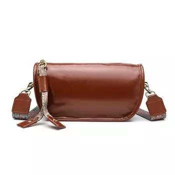 Fashionable, Casual and Retro Single-shoulder Crossbody Women s Bag, Versatile Wide Shoulder Strap Small Square Bag коричневый