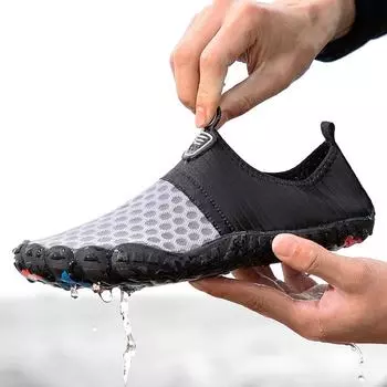 Fashionable Couple Rain Boots Quick-drying Breathable Non-slip Drainage Swimming Beach Yoga Waterway Dual-purpose Fishing Shoes 35 синий