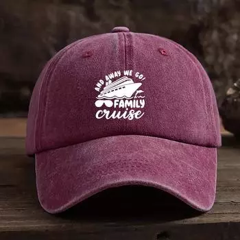 Fashionable cruise printed baseball cap with outdoor sun protection and simple design style suitable for both men and women