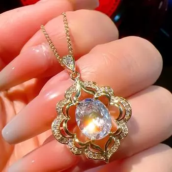 Модное ожерелье с подвеской на ключицу из циркония с микро-инкрустацией гальваническим покрытием и темпераментом для женщин в нишевом дизайне