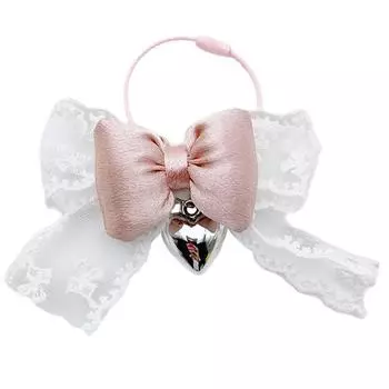 Fashionable Elegant Lace Bowknot Love Heart Charm Keychain Craft Supplies for Women s Fashion Accessories Daily Use розовый