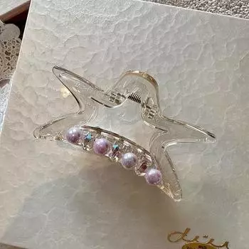 Fashionable Five-pointed Star Hairpin Temperament Back Head Hair Clip Advanced Sense Shark Clip Hairpin Hair Accessories