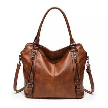 Fashionable Handbag, Casual Commuting Women s Bag, Niche Design, High-end Feel, Large-capacity Underarm Single-shoulder Bag коричневый