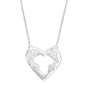 Fashionable Heart Pendant Necklace with Oil Droplet Detail Beautiful Heart Necklace Delicate Clavicular Chain Accessory 4
