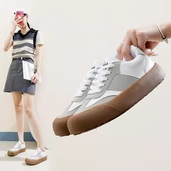 Fashionable High-quality Classic Women s Casual Sneaker Versatile Sneakers for Couples Comfortable and Breathable Woman Shoes 35 бежевый