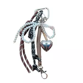 Fashionable Key Adornment Unique Beaded Bowknot Keyrings Key Clip Stylish Bag Accessories Suitable for Daily Party Use 1