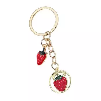 Fashionable Keychains Featuring Cherry Hearts and Plant Portable for Trendy Women Girls As Special Gifts Casual Wear 2