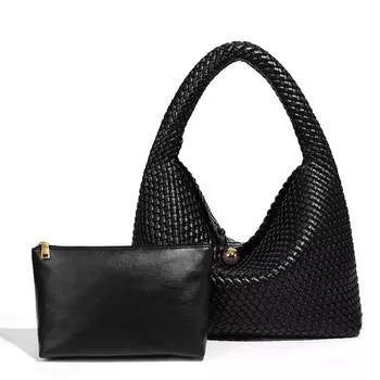 Fashionable Little Golden Ball Hand-woven Women s Bag with Texture, Trendy and Niche, Single-shoulder Underarm Bag, Large-capacity Hand-held Bag