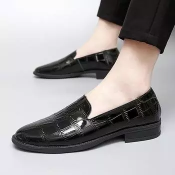 Модные мужские и женские кожаные туфли в британском стиле для отдыха, универсальные мужские туфли для вечеринок, свадеб, больших размеров 36-48 36 чёрный