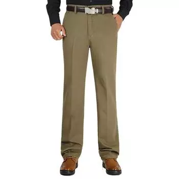 Fashionable Middle-aged and Elderly Men s Father s Cotton Casual Trousers Straight Loose High-waisted Work Trousers 31