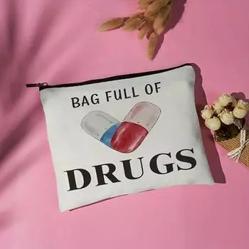 Fashionable Nurse Practitioner Cosmetic Case - Durable Travel Pouch with Secure Zipper - Ideal for Storing Toiletries & Makeup Style-A