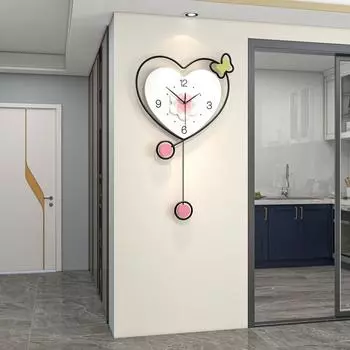 Модные персонализированные креативные настенные часы, современные настенные часы, вход в ресторан, фон, декоративные часы для гостиной, простые настенные часы
